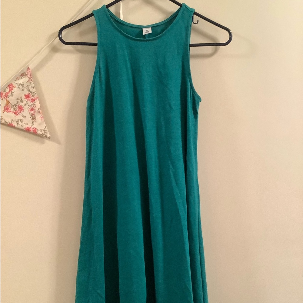 Knit teal knee-length dress by Old Navy